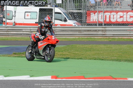 2009-05-10 Monza 0407 Superstock 1000 - Warm Up - Danny De Boer - Yamaha YZF R1